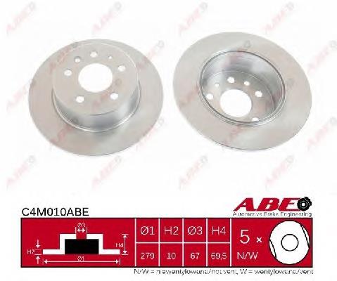 Disco do freio traseiro A1154200072 Mercedes