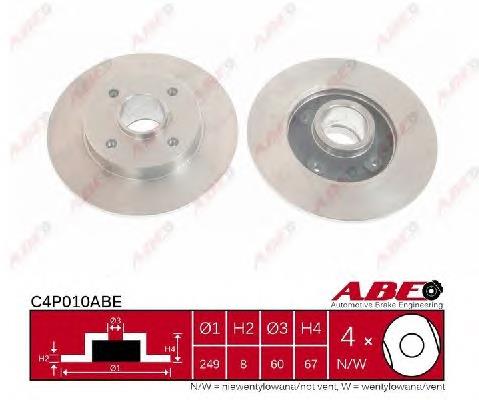 Disco do freio traseiro ABE C4P010ABE preço, a partir de 45,73 USD