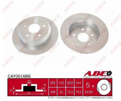 Disco do freio traseiro DP992C Japan Parts