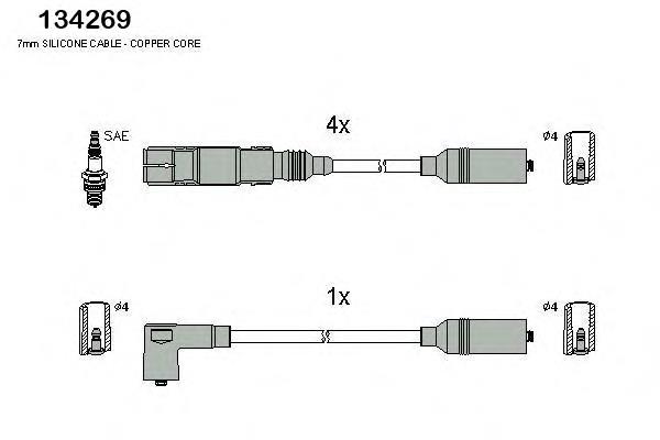 Fios de alta voltagem, kit 883078 ERA