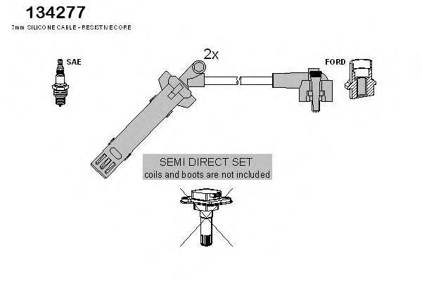 Fios de alta voltagem, kit para Ford Transit V184/5