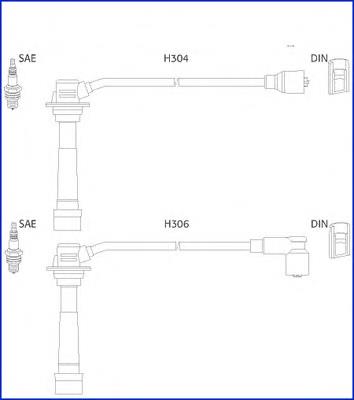Fios de alta voltagem, kit para Mazda 626 GE