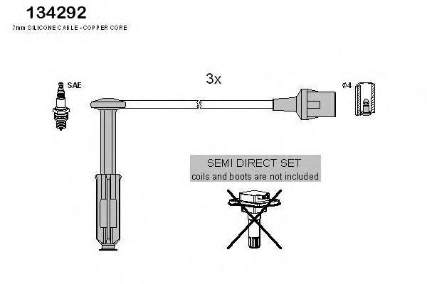 Fios de alta voltagem, kit XC1181 QUINTON HAZELL