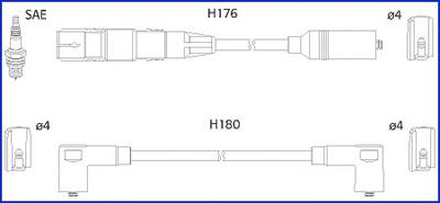 515590 Hart Fios de alta voltagem, kit