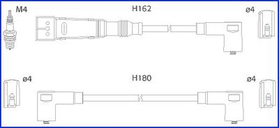 Fios de alta voltagem, kit 511 NGK