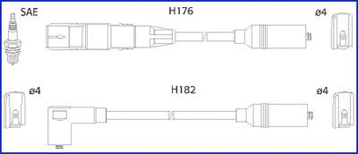 Fios de alta voltagem, kit 961 NGK