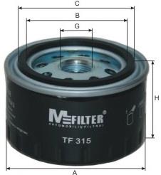 TF315 Mfilter Filtro de óleo