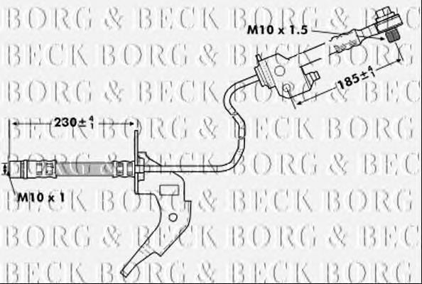 Compre BBH7121 Borg&beck Mangueira do freio traseira esquerda