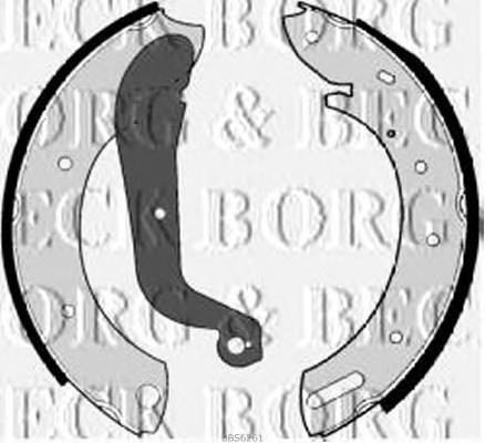 Compre BBS6261 Borg&beck Sapatas do freio traseiras de tambor