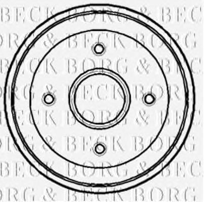 BBR7080 Borg&beck Tambor do freio traseiro