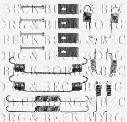 BBK6054 Borg&beck Kit de montagem das sapatas traseiras de tambor