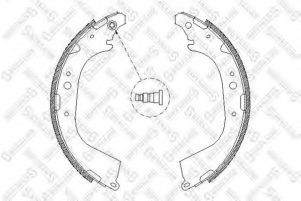 Sapatas do freio traseiras de tambor Toyota 0449535250