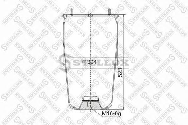 Coxim pneumático (suspensão de lâminas pneumática) do eixo Sampa Otomotiv‏ SP55881KP preço, a partir de 106,31 USD