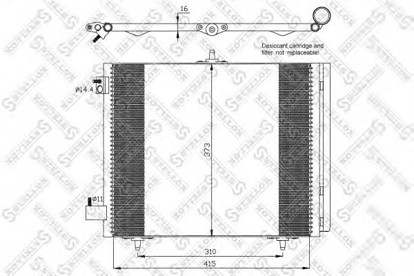 Radiador de aparelho de ar condicionado 6455AL Peugeot/Citroen