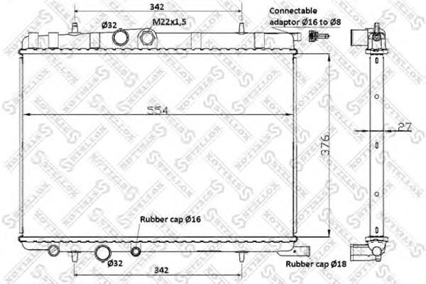 Compre 9647421380 Peugeot/Citroen Radiador de esfriamento de motor