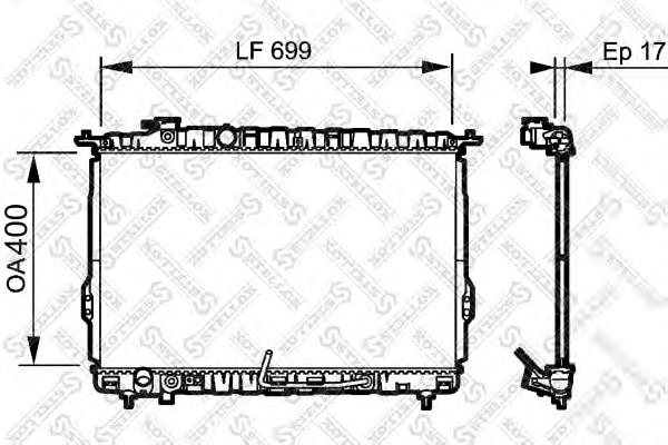 Radiador de esfriamento de motor Hyundai/Kia 2531039500 preço, a partir de 95,92 USD