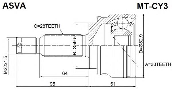 Junta homocinética externa dianteira Cifam 607880 preço, a partir de 47,60 USD
