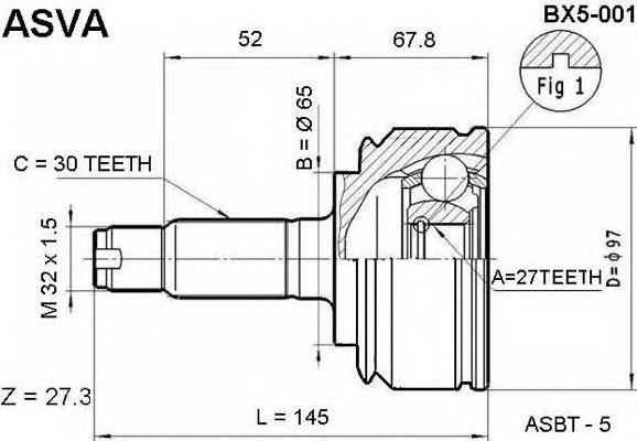 Junta homocinética externa dianteira GKN-Spidan 36789 preço, a partir de 55,29 USD