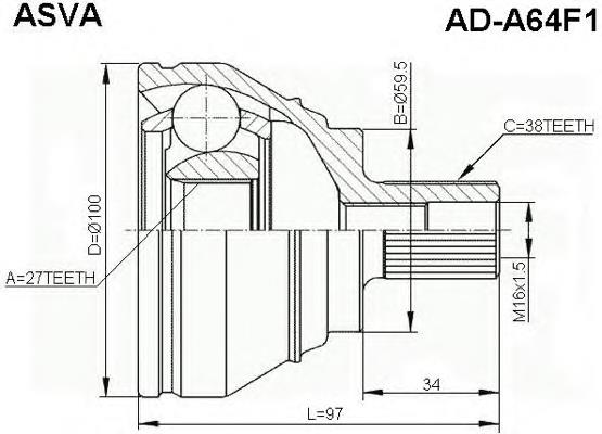4F0498099A VAG Junta homocinética externa dianteira