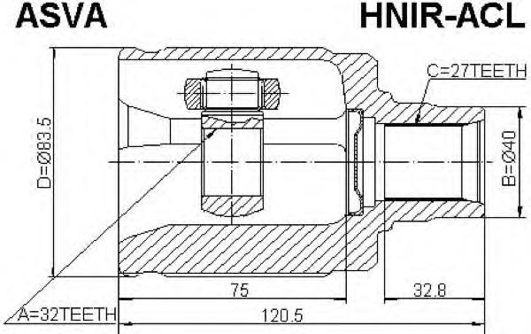 Junta homocinética interna dianteira direita Honda 44310SDAA61 preço, a partir de 57,16 USD