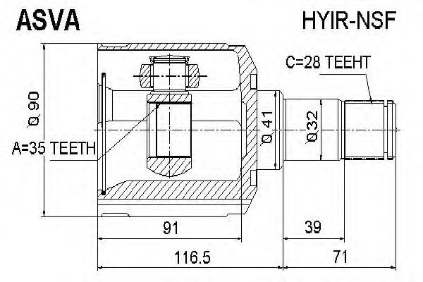 Junta homocinética interna dianteira direita Hyundai/Kia 496052BA10 preço, a partir de 73,20 USD