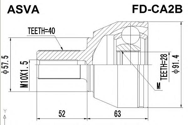 1446227 Ford Junta homocinética externa dianteira