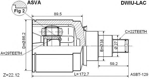 Junta homocinética interna dianteira General Motors 96888653 preço, a partir de 5,22 USD