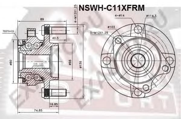 402021YP0A Nissan/Infiniti Cubo dianteiro