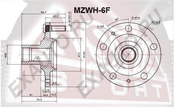 Cubo dianteiro Mazda GJ6A33060D preço, a partir de 23,39 USD