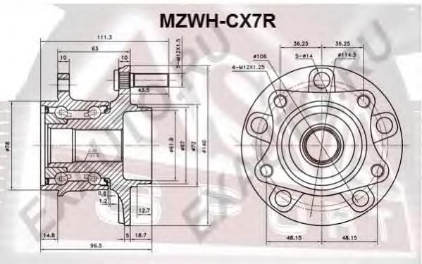 G33S2615X Mazda Cubo traseiro