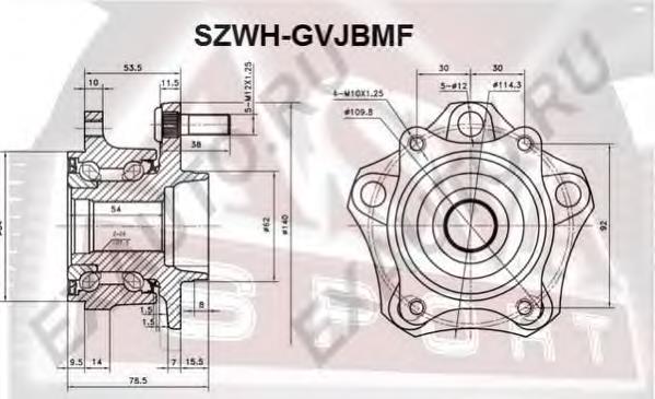 Cubo dianteiro Suzuki 4340257L00 preço, a partir de 66,93 USD