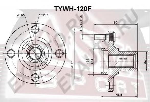 701005 Cautex Cubo dianteiro