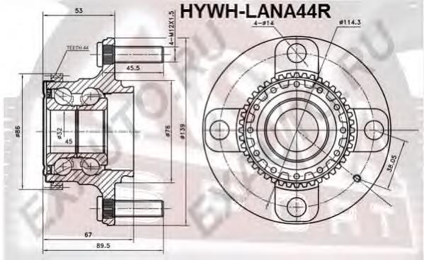 Cubo traseiro KK20315 Japan Parts