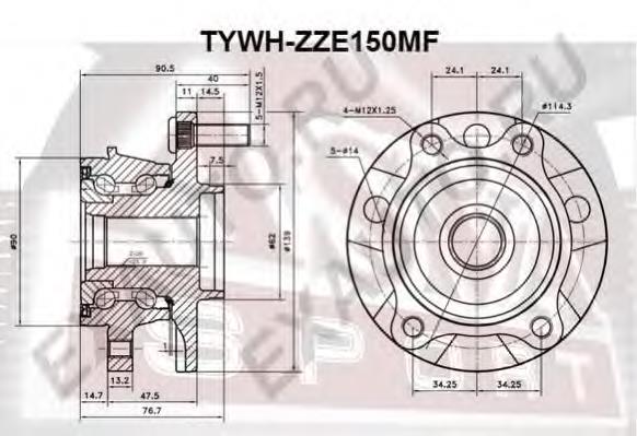 Cubo dianteiro Toyota 435500R010 preço, a partir de 77,54 USD