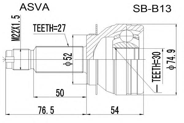 28393AG000 Subaru Junta homocinética externa dianteira