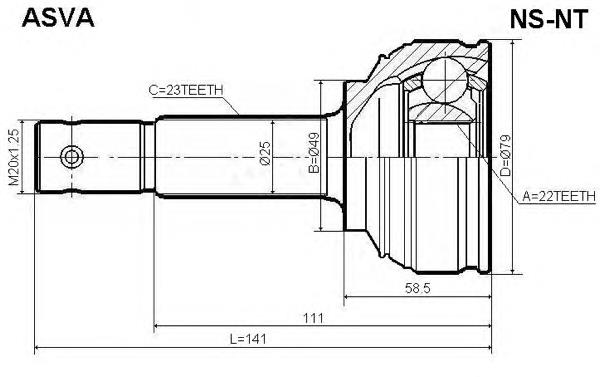 Junta homocinética externa dianteira Nissan/Infiniti 39211BC50J preço, a partir de 34,64 USD