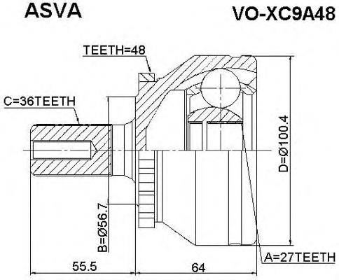 Junta homocinética externa dianteira Loebro 306681 preço, a partir de 55,46 USD