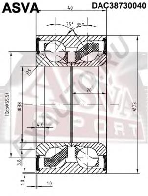 Rolamento de cubo dianteiro GK3245 GSP