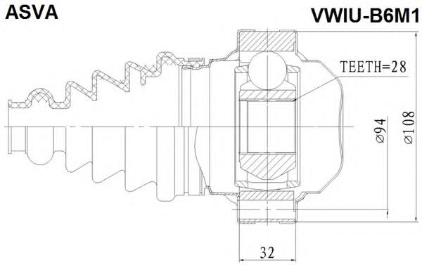 Junta homocinética interna dianteira VAG 5Q0498103L preço, a partir de 66,97 USD