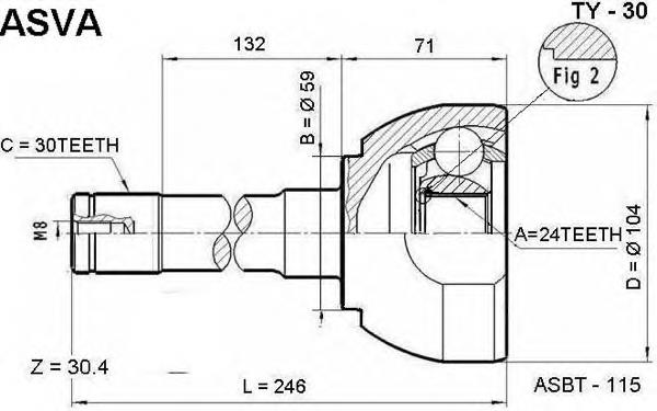 Junta homocinética externa dianteira HDK TO015 preço, a partir de 74,31 USD