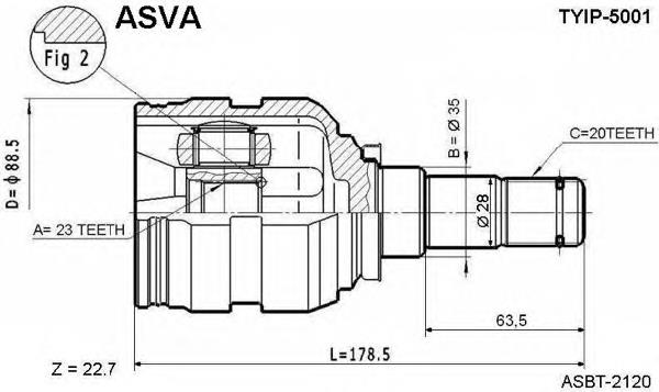 Junta homocinética interna dianteira esquerda Toyota 4304032040 preço, a partir de 53,26 USD