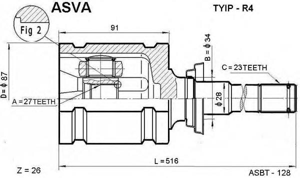 Junta homocinética interna dianteira direita Toyota 4303042021 preço, a partir de 84,26 USD