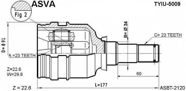 Junta homocinética interna dianteira 608015 GSP