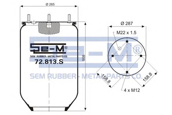 Compre 813MB Continental/Siemens Coxim pneumático (suspensão de lâminas pneumática) do eixo traseiro