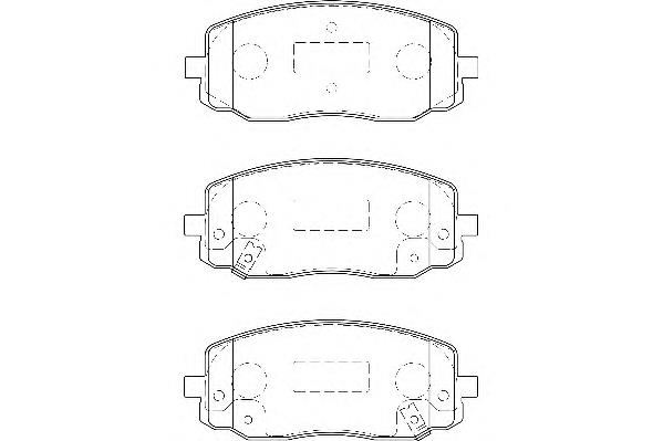 581010XA01 Hyundai/Kia Sapatas do freio dianteiras de disco