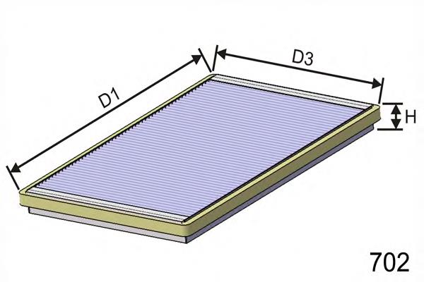 Filtro de salão 6808606 Opel