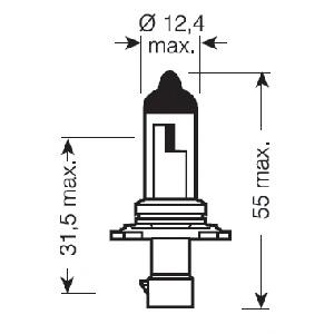 Lâmpada halógena 9006XS Osram
