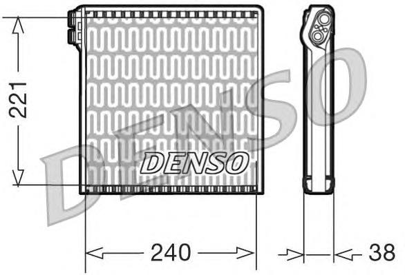 DEV09102 Denso Vaporizador de aparelho de ar condicionado