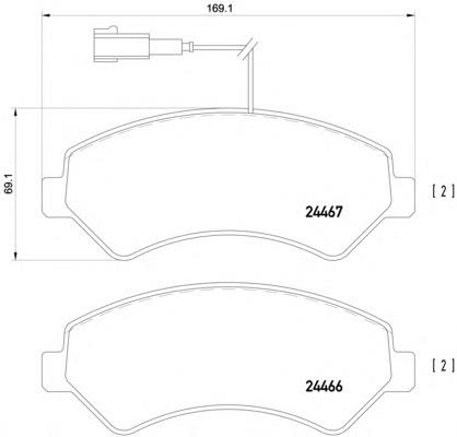 1612433680 Peugeot/Citroen Sapatas do freio dianteiras de disco