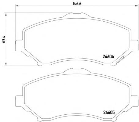 Sapatas do freio dianteiras de disco K68029264AB Chrysler